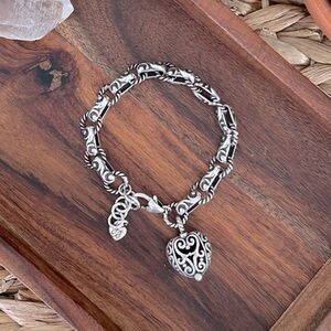 Brighton | Women’s Bibi Heart Silver Bracelet Bibi Heart Collection